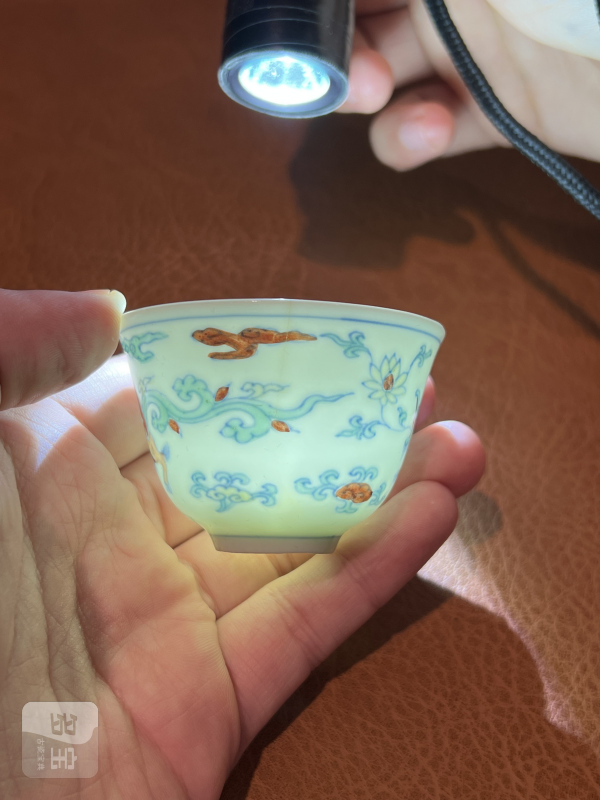 清雍正 斗彩香草龙纹杯 - 图10